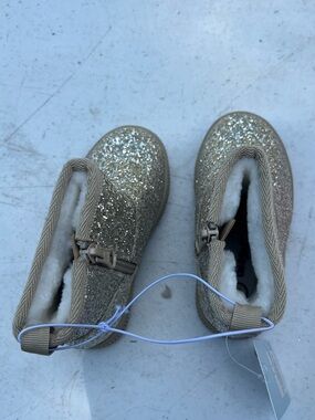 Target Girls Gold Glitter Cozy Winter Boots